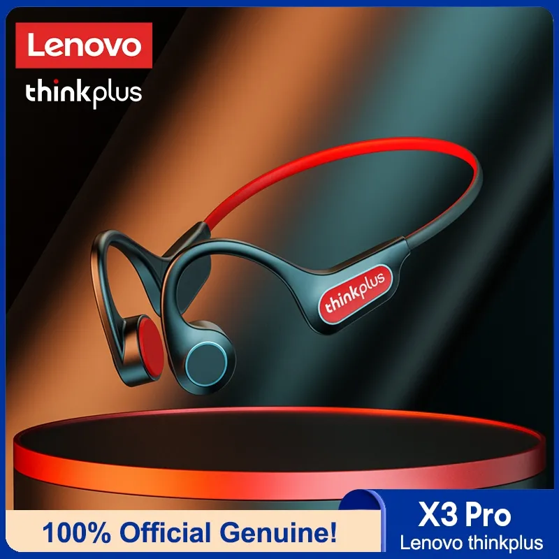 Lenovo Thinkplus X3 Pro Bone Conduction Headphone Bluetooth 5.3 IPX5 Waterproof Headset With Mic For Outdoor Sports