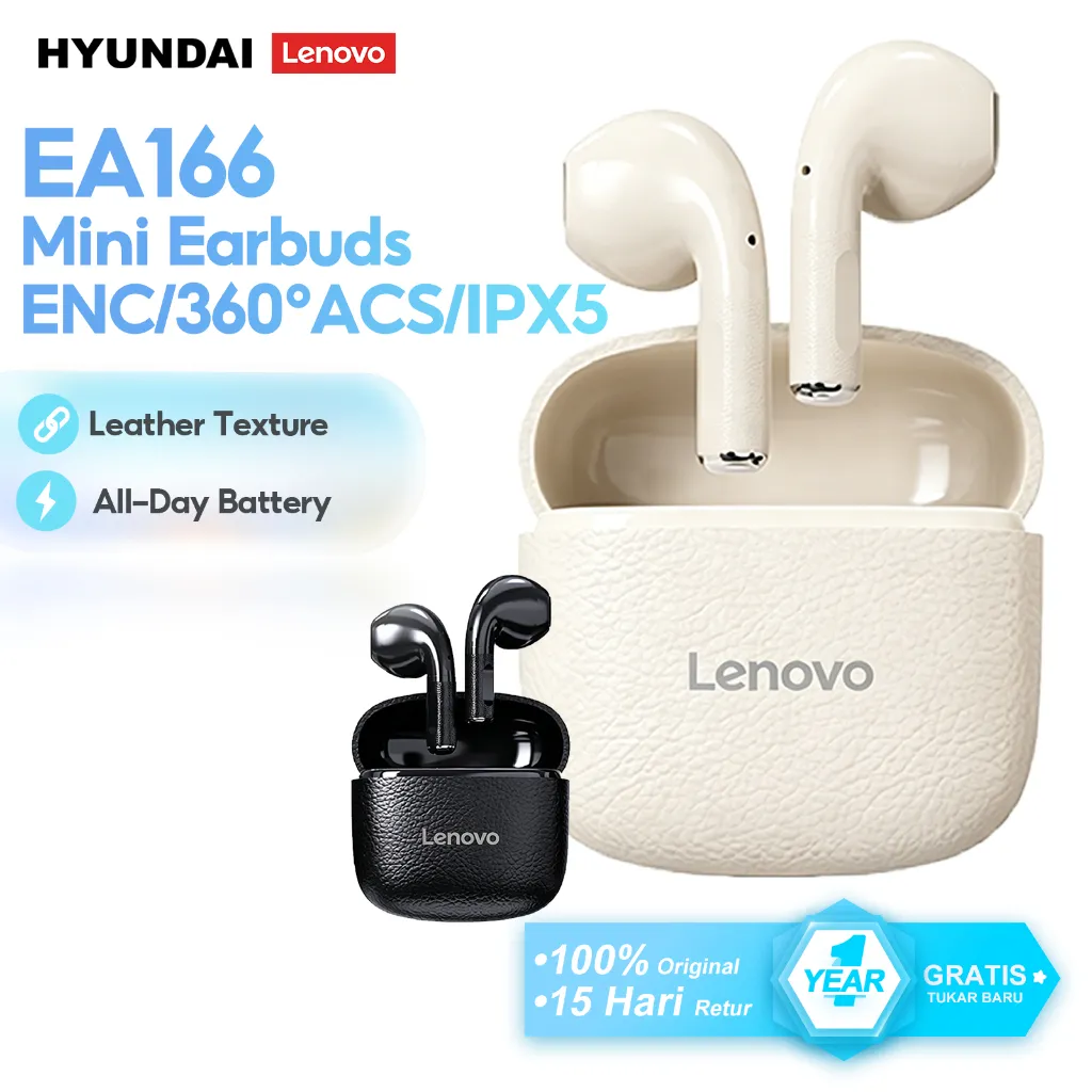 Lenovo Thinkplus EA166 ENC True Wireless TWS Bluetooth Mini Earbuds gaming Earphone V5.4