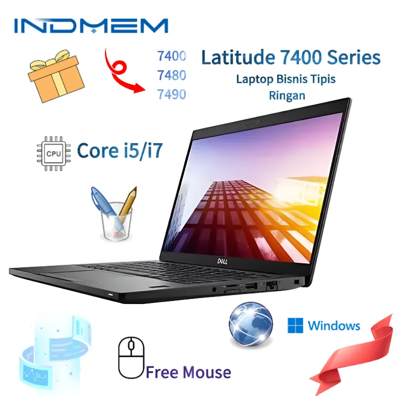 Siap Pakai Laptop Dell Latitude 7480 / 7490 Core i5 i7 IPS FHD NVME SSD Bakes Laptop Garansi