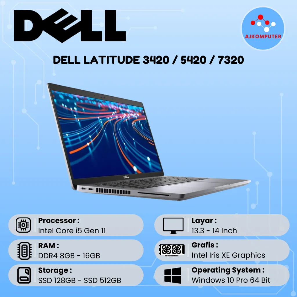 LAPTOP DELL LATITUDE INTEL CORE i3 / i5 / i7 MEWAH MURAH BERGARANSI