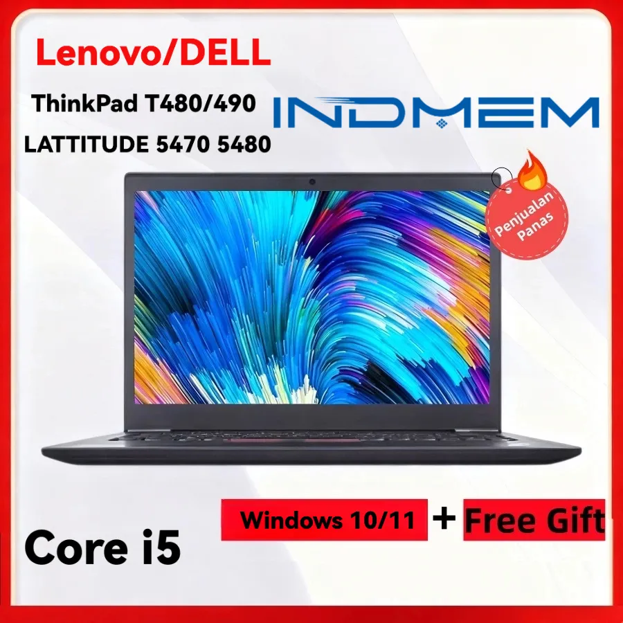 Laptop Lenovo Thinkpad T480 T490 DELL 5480 INTEL I5 Gen8 16GB 256GB SSD 14" IPS Layar Win 10 MURAH BERKUALITAS!!