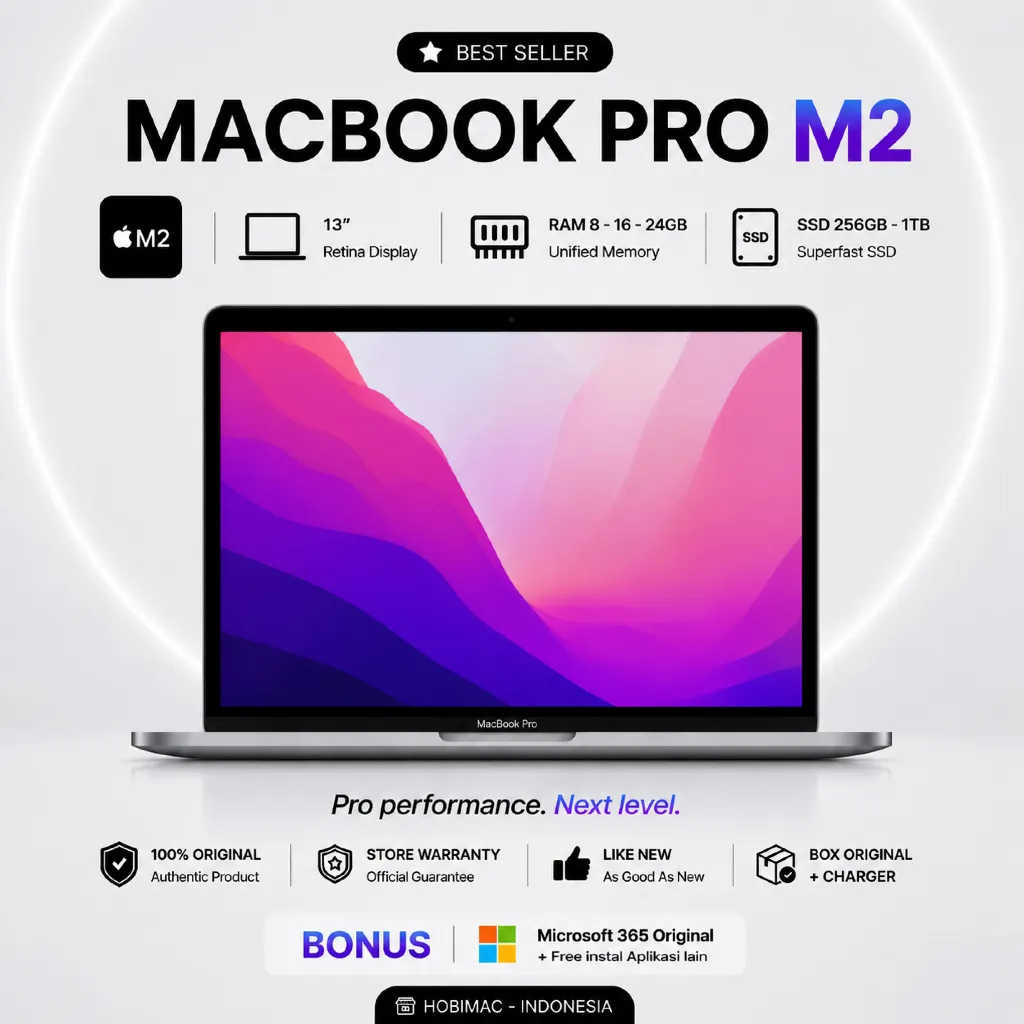 MacBook Pro M2 RAM 8 16 24 GB SSD 256 512 1 TB
