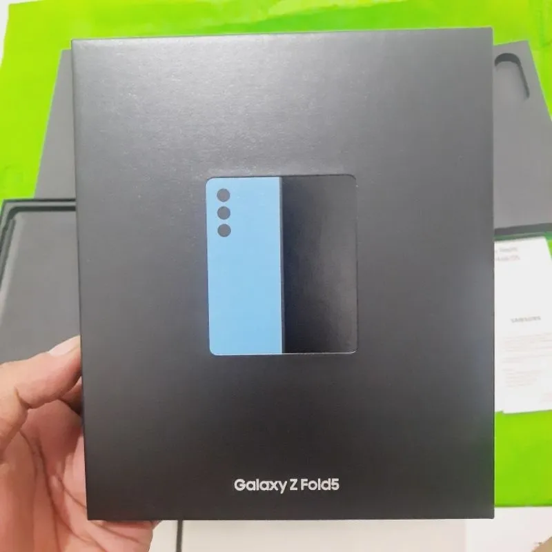 dus box samsung galaxy z fold 5 icy blue original 100% copotan sein lengkap manual book