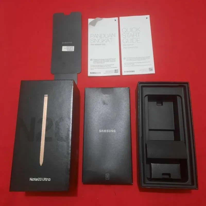 dus box samsung galaxy note 20 ultra original 100% copotan sein lengkap manual book warna mystic bronze