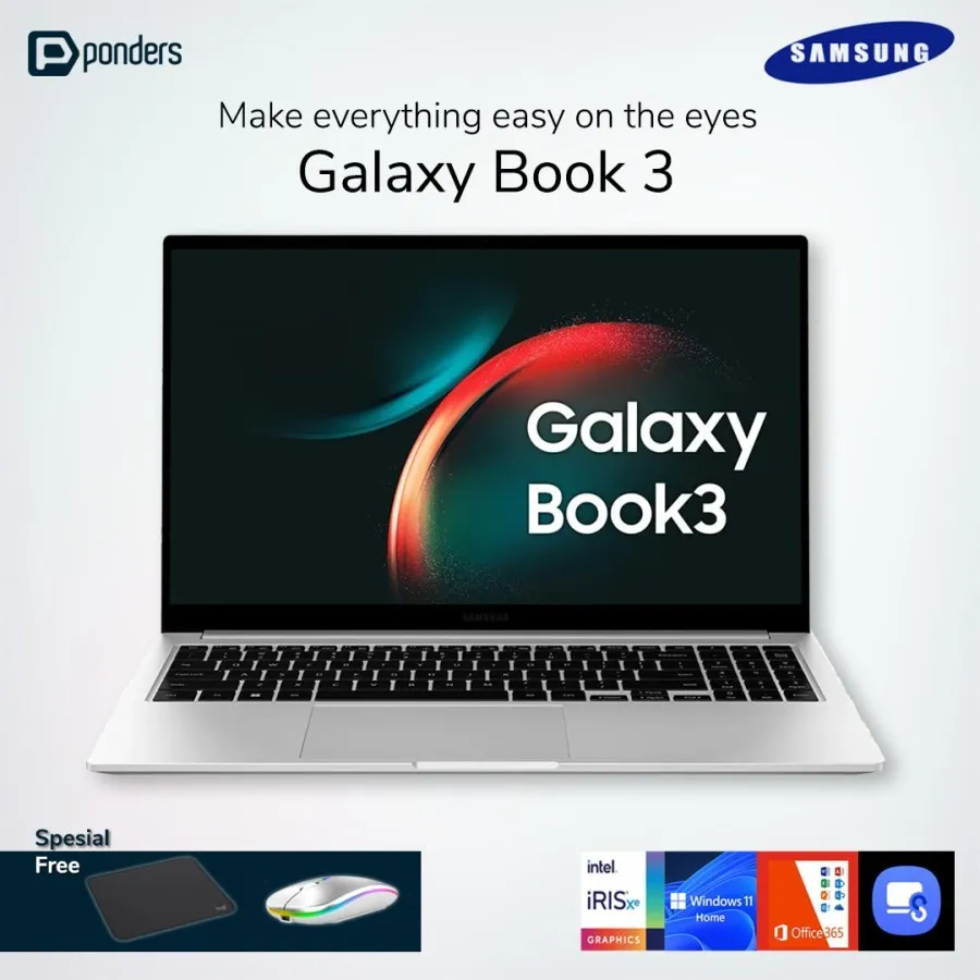 Laptop Samsung Galaxy Book 3 / 15.6" FHD Intel Core i7-1355U / Windows 11