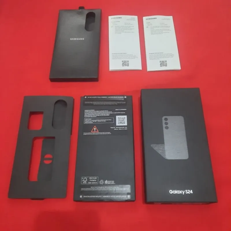 dus box samsung galaxy s24 onyx black original 100% copotan sein lengkap manual book