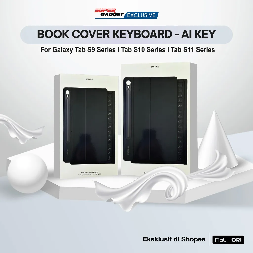 Keyboard Book Cover Samsung Tab S Series AI-Key Tablet S10 FE S10 FE+ S10+ S10 Ultra S9 S11 Original