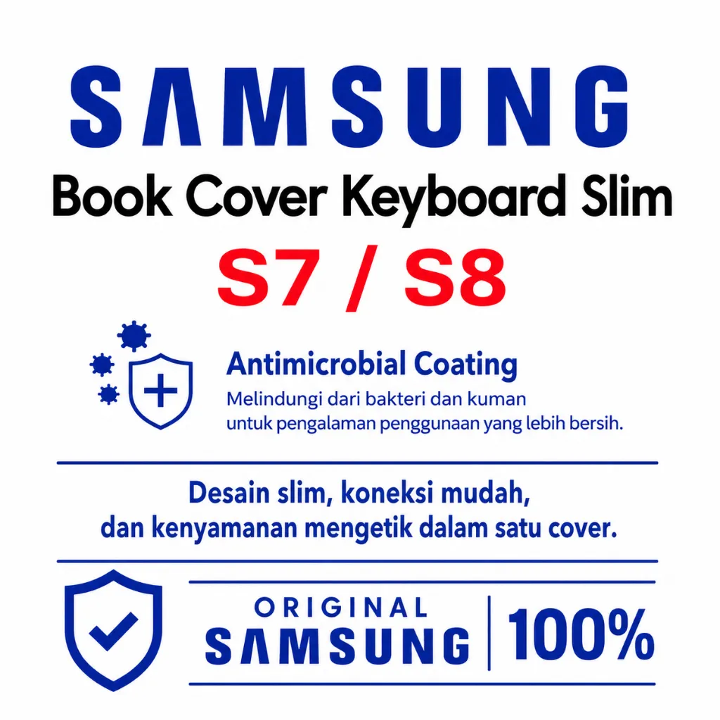 [jikalaku] Keyboard Book Cover SLIM Samsung Galaxy Tab S7/S8