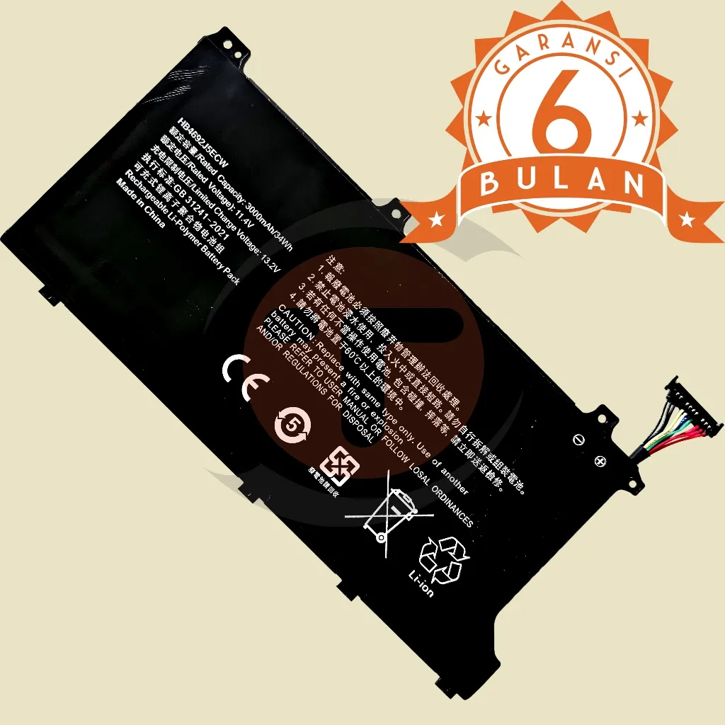 Baterai Untuk Huawei MateBook D15 2020 15-53010TUY MagicBook VLT-W50 Honor BBR-WAH9 BDR-WFH9HN HB4692J5ECW-31 HB4792J5ECW-31