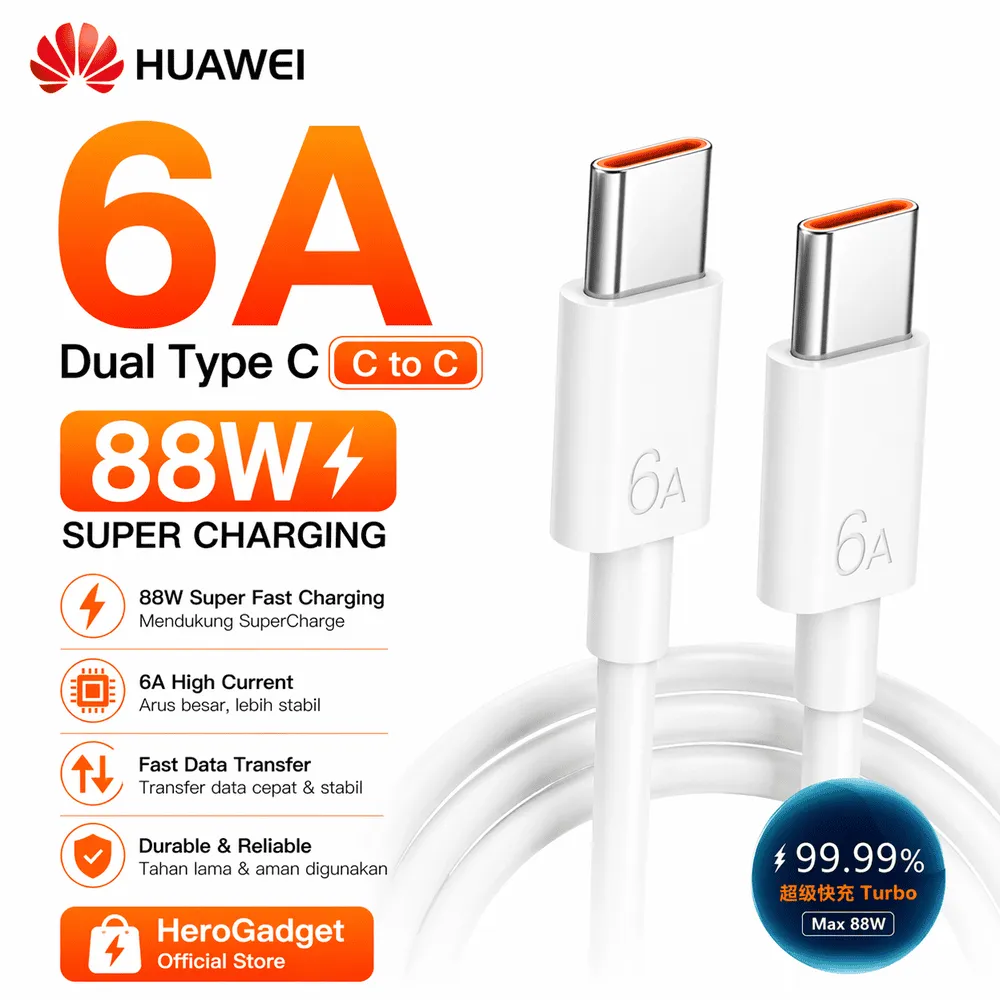 Kabel Data Laptop Huawei Matebook D14 Type C Original Fast Charging