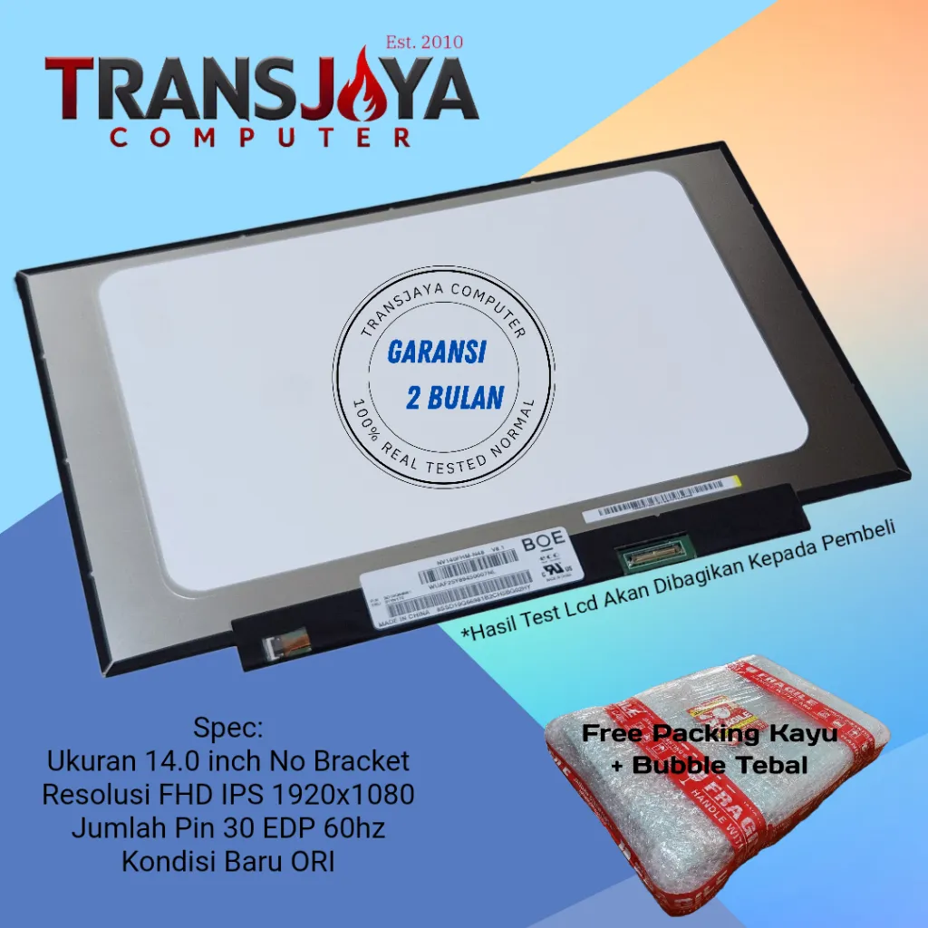 Layar LED LCD Huawei Matebook D14 2020 2021 2022 NBLB WAX9N WAH9 WAH9P WAE9P WAH9EP