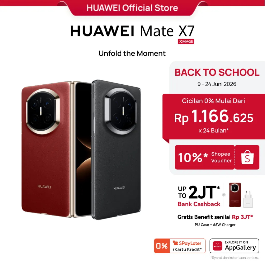 [Bank Cashback s/d 2JT*] HUAWEI Mate X7 Smartphone | Ultra Thin and Durable | True-to-Color Camera | Ultra-long Battery Life | Smart AI