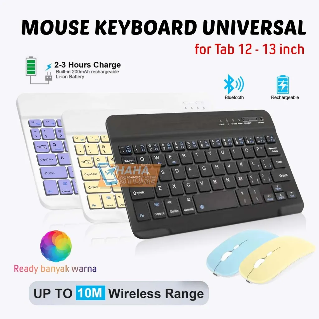 For Microsoft Surface Pro 4 5 6 7 8 9 11 Series Universal Wireless Keyboard Mouse Bluetooth Colorfull Rechargeable Compatible Windows Android Ios Notebook Laptop
