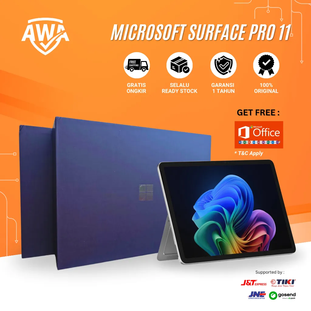Microsoft Surface Pro 11 XI Snapdragon X Elite Processor 256GB 512GB 1TB - PLUS 16/256GB