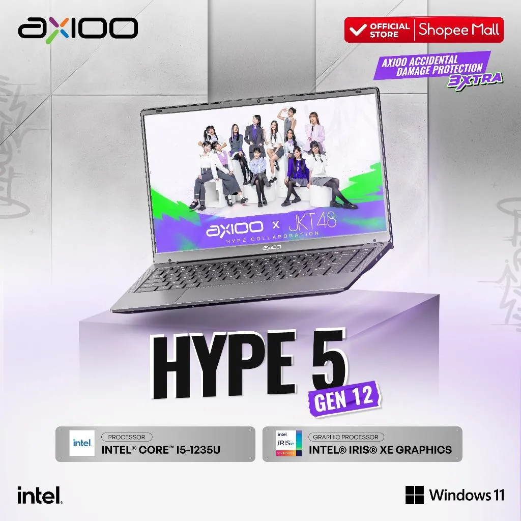 Axioo Laptop Hype 5 G12 Intel Core i5-1235U/8GB/256GB/FHD IPS - Windows 11