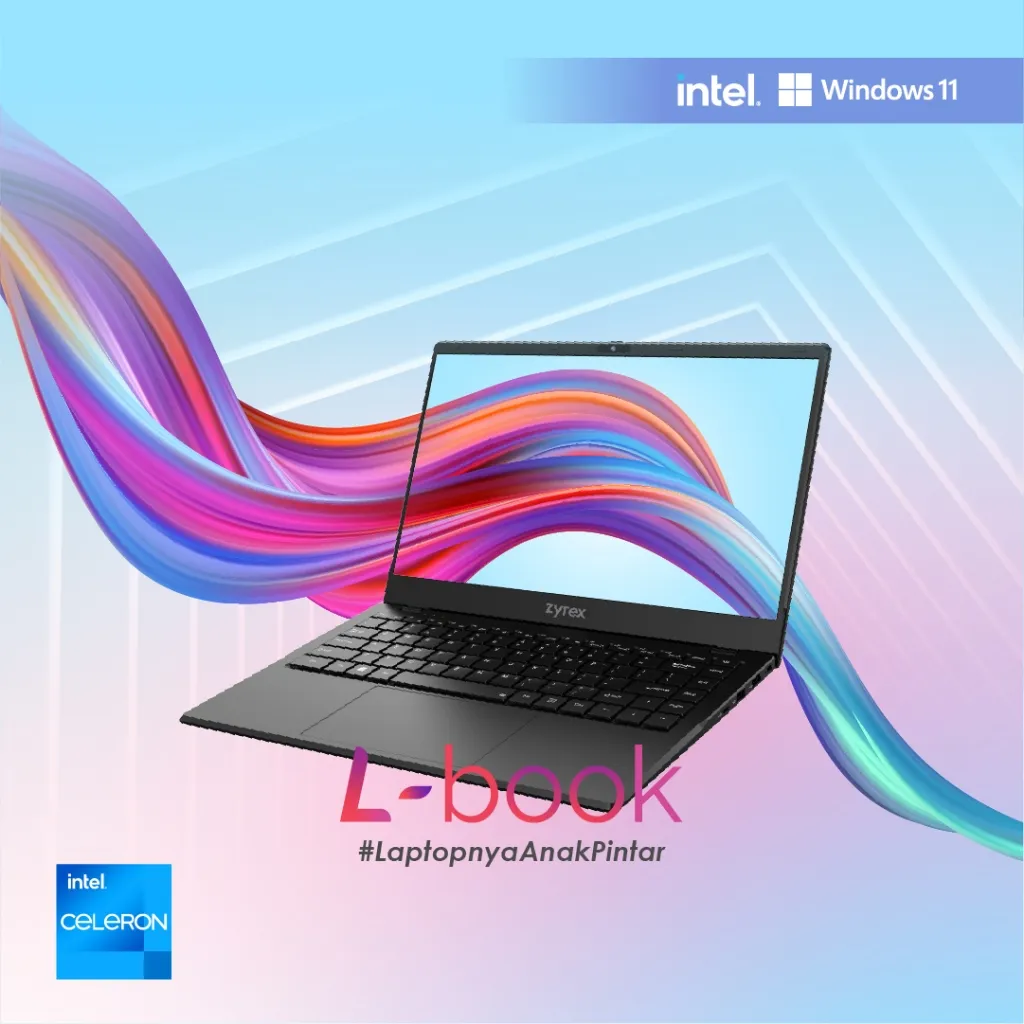 Laptop Zyrex L-BOOK SILVER RAM 8GB 128GB EMMC 14" HD Garansi Resmi Indonesia