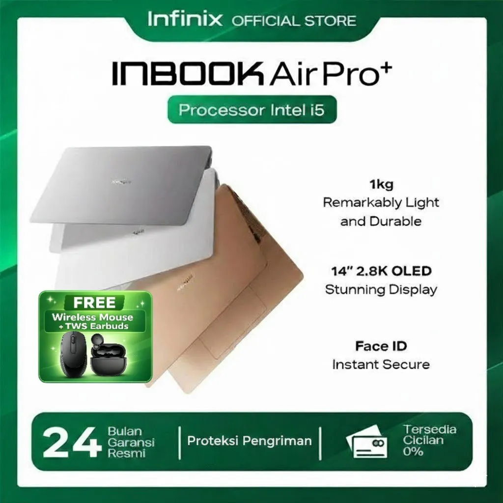 INFINIX INBOOK AIR PRO+ OLED - I5 1334 RAM 16GB 512GB W11 14.0 2.8K 120HZ 1KG