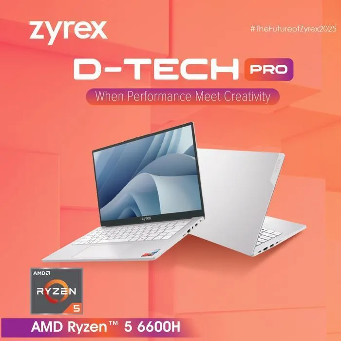 LAPTOP ZYREX D-TECH PRO V2 RYZEN 5 6600H - 16GB 512GB 14.0FHD IPS
