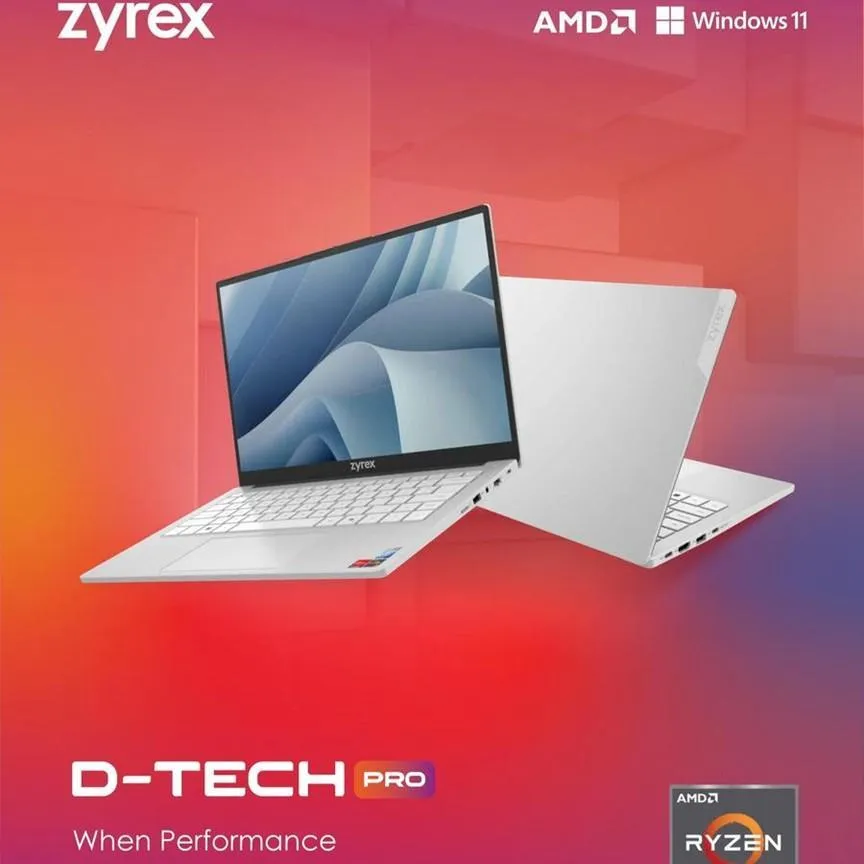 LAPTOP SEKOLAH ZYREX D-TECH PRO V2 RYZEN 5 6600H/RYZEN 5 3500 RAM 8GB 256/512GB W11 14.0FHD IPS