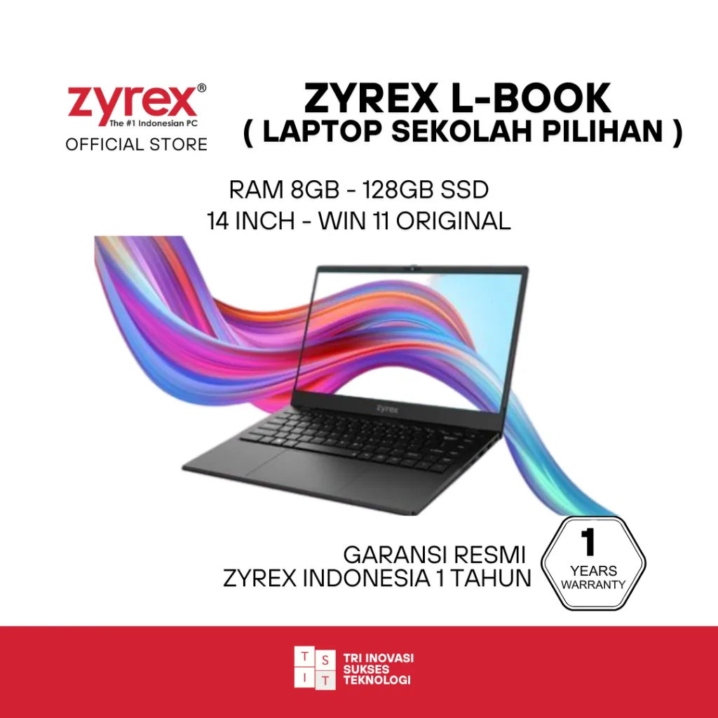 [ Termurah ] Laptop Sekolah Pilihan ZYREX L BOOK Intel N4020 RAM 8GB SSD 128GB Windows 11 14 inch