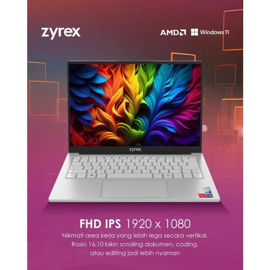 NEW - ZYREX D-TECH PRO V2 AMD RYZEN 5 6600H - RAM 16GB 512GB WINDOWS 11 14.0FHD IPS