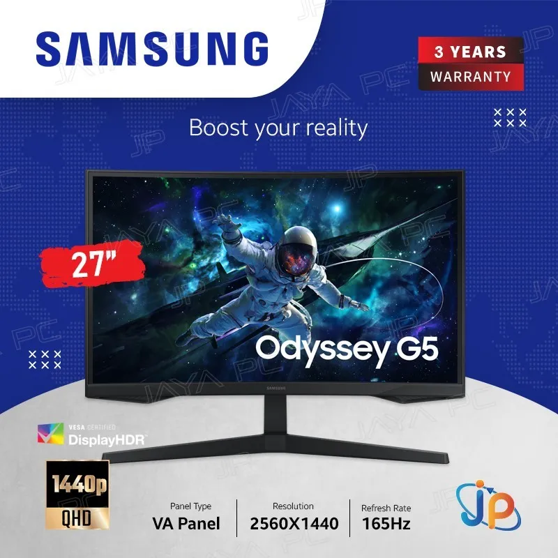 Monitor Samsung LED Odyssey G5 S27CG552 - Curved QHD 27" Inch