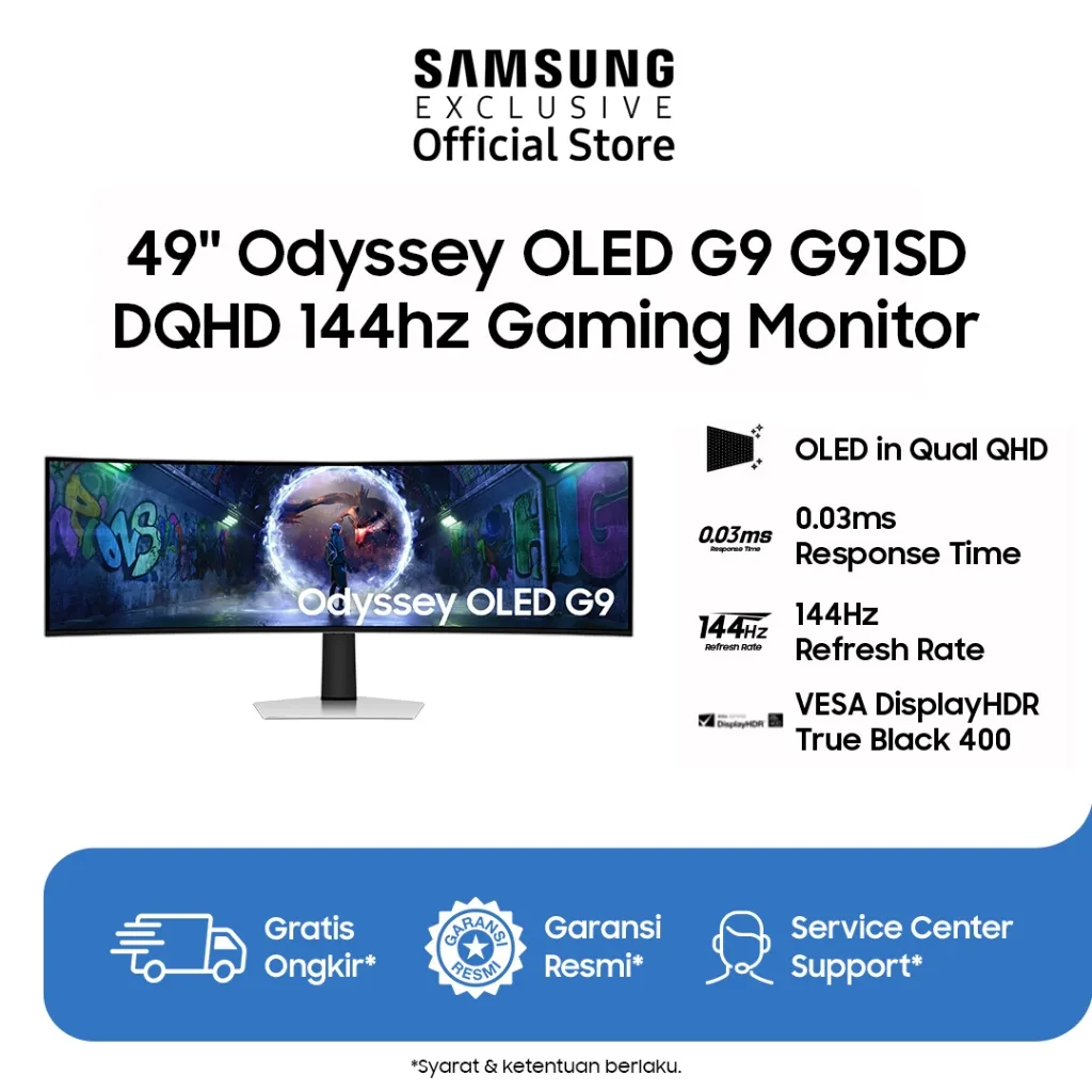 Samsung 49" Odyssey OLED G9 G91SD DQHD 144hz Gaming Monitor - LS49DG910SEXXD