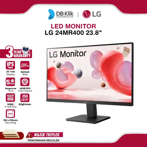 LG LED Monitor 24MR400 24" IPS FHD 100Hz 5ms AMD FreeSync HDMI VGA