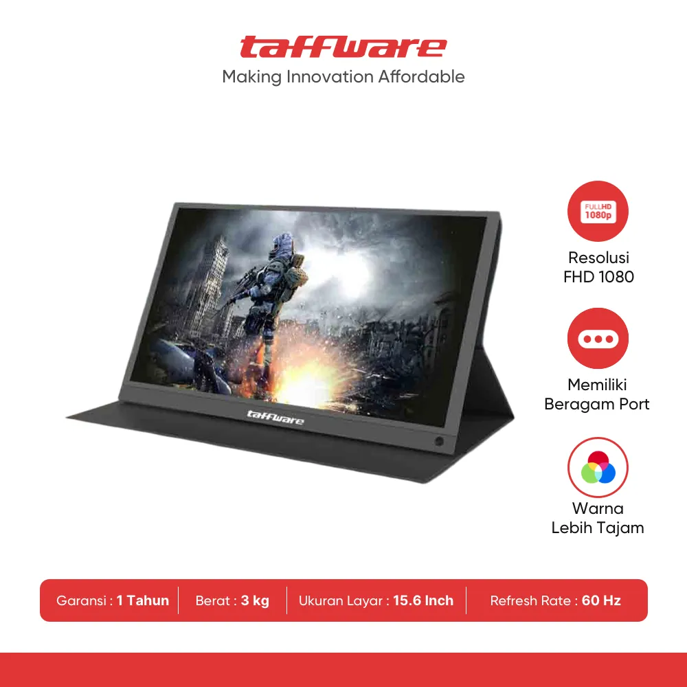 Taffware Portable Monitor FHD 15.6 Inch 1080P HDMI Type C IPS - LG156