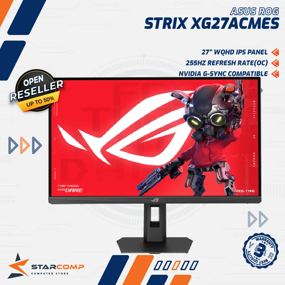 Asus ROG Strix XG27ACMES Monitor LED 27" inch WQHD Panel IPS 255Hz Gaming