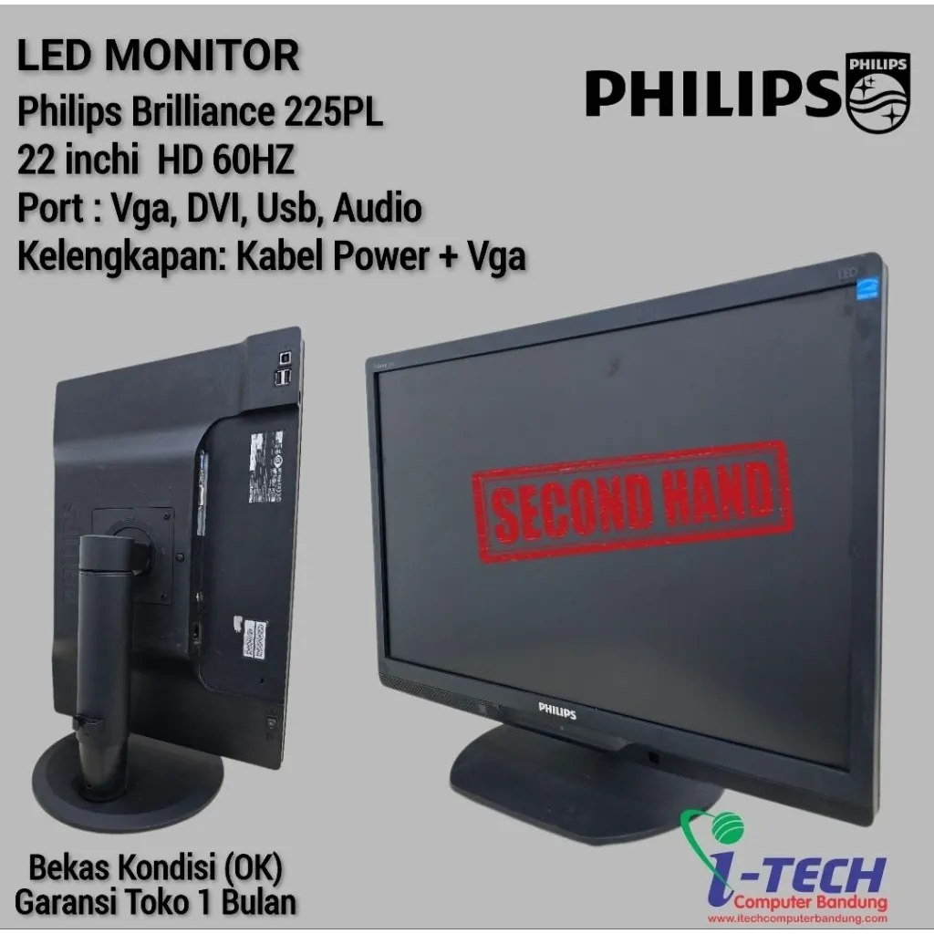 MONITOR LCD LED 19" 20" 21" 22" 23" 24" ACER | DELL | HP | ASUS | XAVVIO | TG | LUCOMS HD | FULL HD BEKAS KONDISI NORMAL.