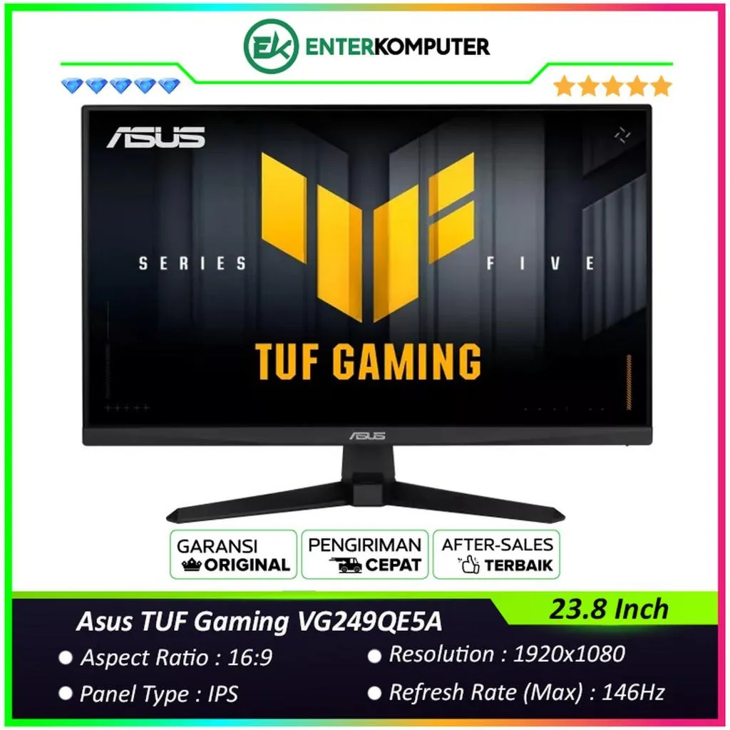 Asus TUF Gaming VG249QE5A 23.8 Inch FHD IPS 146Hz Gaming Monitor