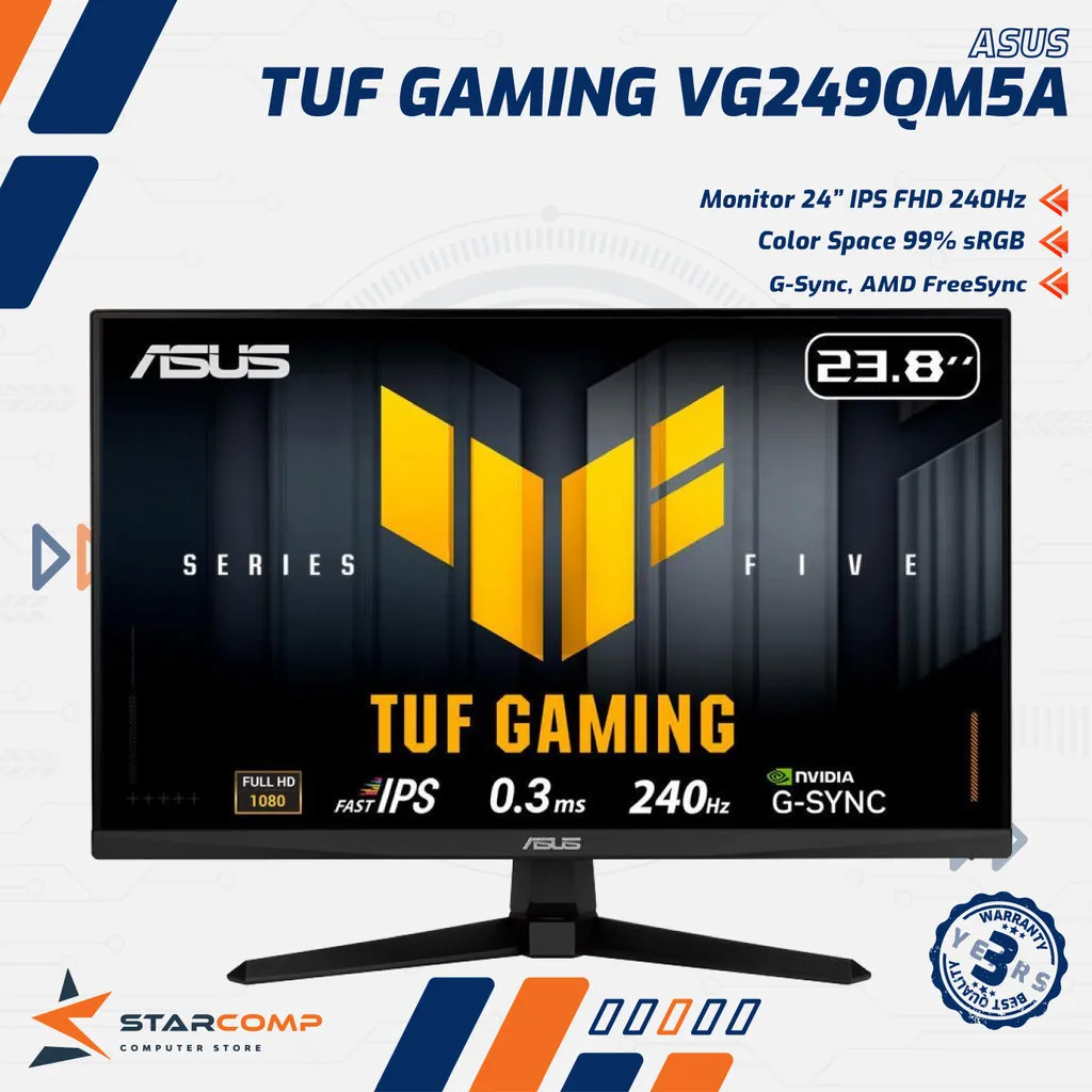 Asus TUF VG249QM5A 24" FHD 240hz IPS Monitor LED