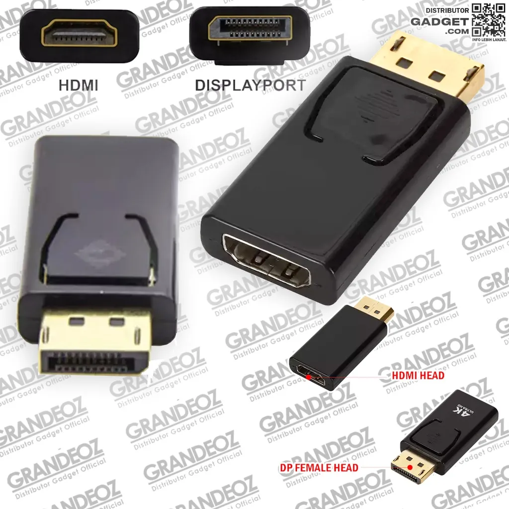 Adapter Kabel HDMI Female to Display Port Male to Port VGA Mini DisplayPort Full hd 4k Monitor Gamer PC LAPTOP KOMPUTER DZST FullHD 2K BENQ AOC