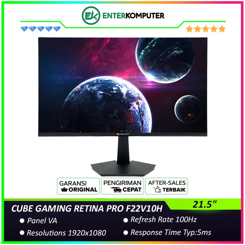 CUBE GAMING RETINA 21.5" PRO F22V10H FHD Frameless 100Hz
