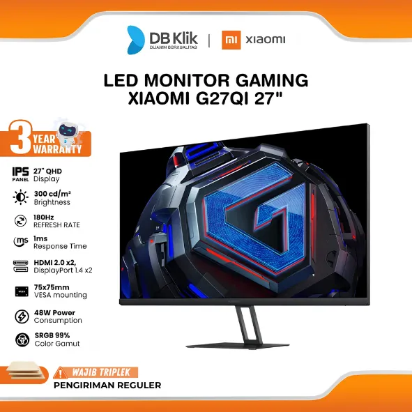 Monitor Gaming Xiaomi G27Qi 27" 2K QHD IPS 180Hz 1ms AMD FreeSync HDMI DP