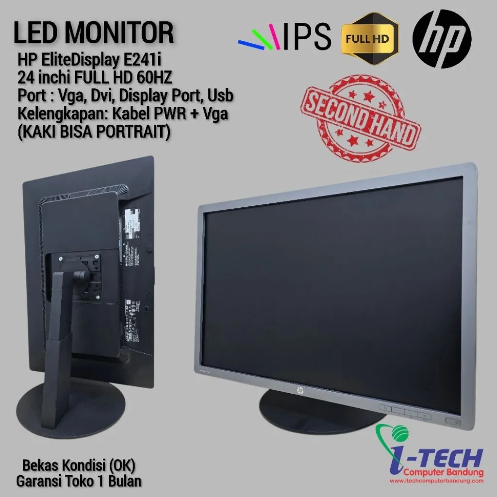 Monitor Hp Elite Display E241i 24 inchi Full Hd IPS