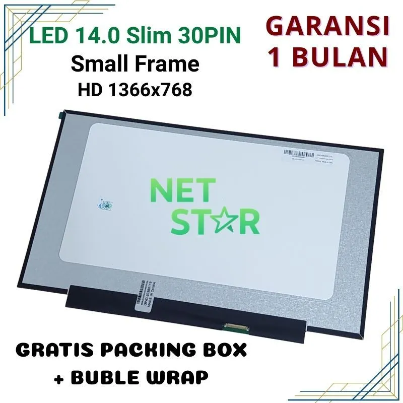 LED LCD HP 14S-CF0076TX 14 INCH SMALL HD (1366x768) No Breaket -NS