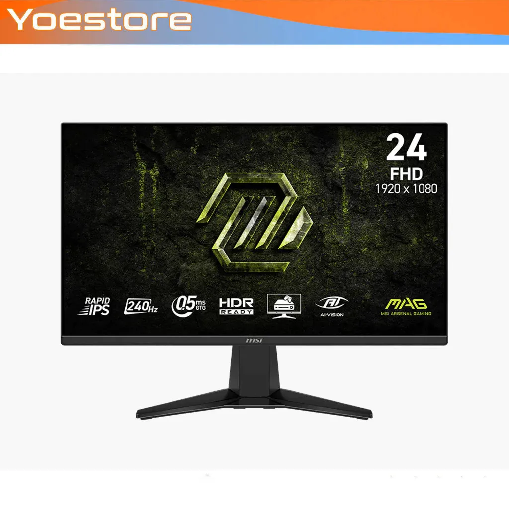 MSI Monitor LED LCD MAG 245F X24 24 Inch 1080p FHD IPS 240Hz 0.5ms 3 Tahun Garansi
