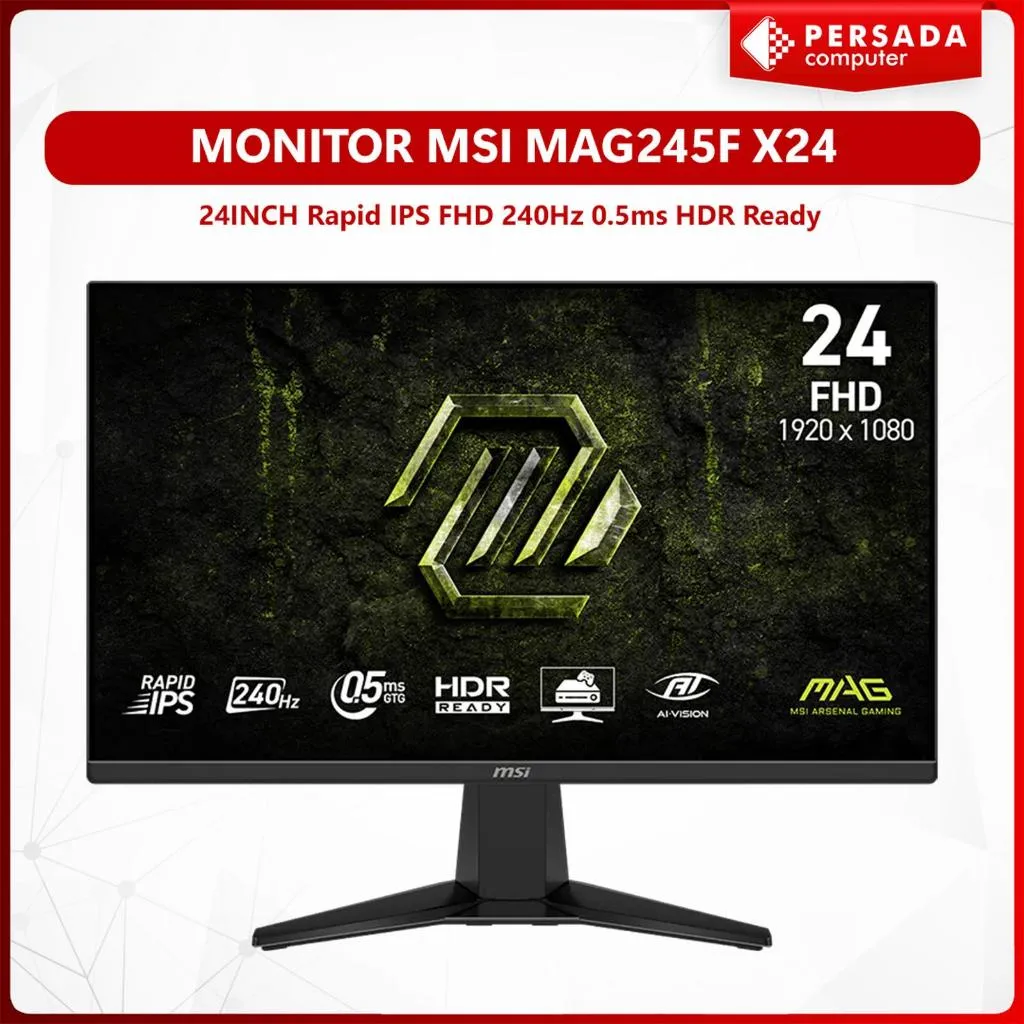 Monitor MSI MAG245F X24 24" Rapid IPS FHD 240Hz 0.5ms HDR Gaming Monitor