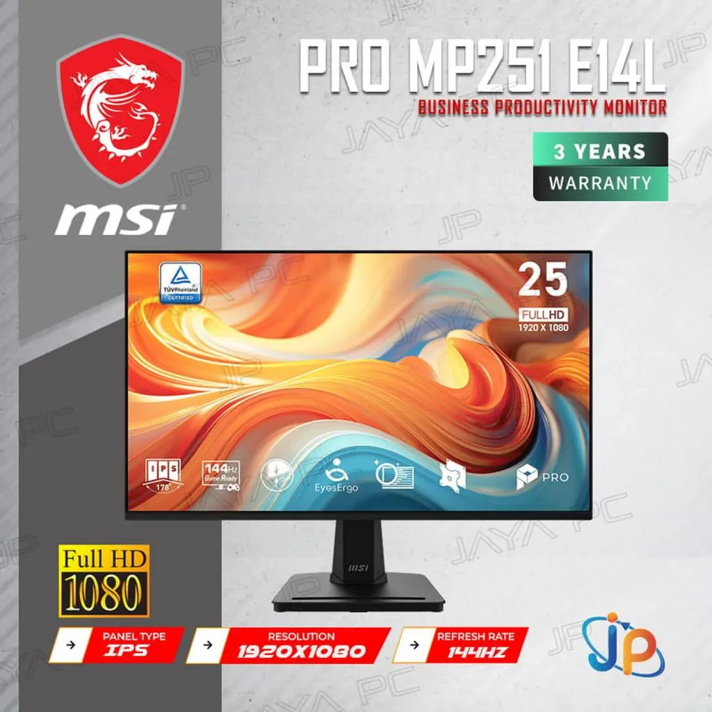 Monitor MSI LED IPS PRO MP251 E14L - Full HD 25" Inch