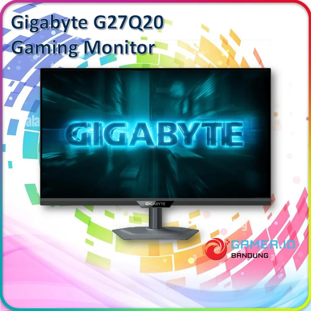 GIGABYTE G27Q20 GAMING MONITOR 27 INCH SS IPS 2K QHD 210HZ OC 0.5MS GTG HDR10 94% DCI-P3 ERGONOMIC