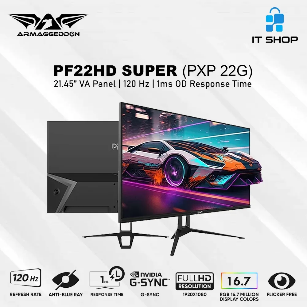 Armaggeddon PF22HD SUPER (PXP 22G) 21.45 inch VA Panel Gaming Monitor 120Hz
