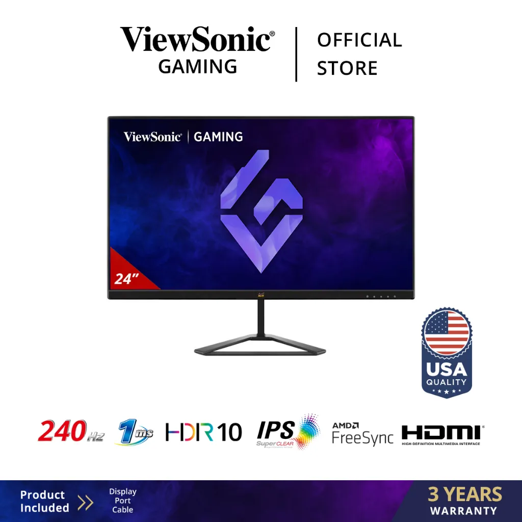 Monitor Gaming 24" ViewSonic VX2479A-HD-PRO |240Hz |HDR10 |1ms |IPS
