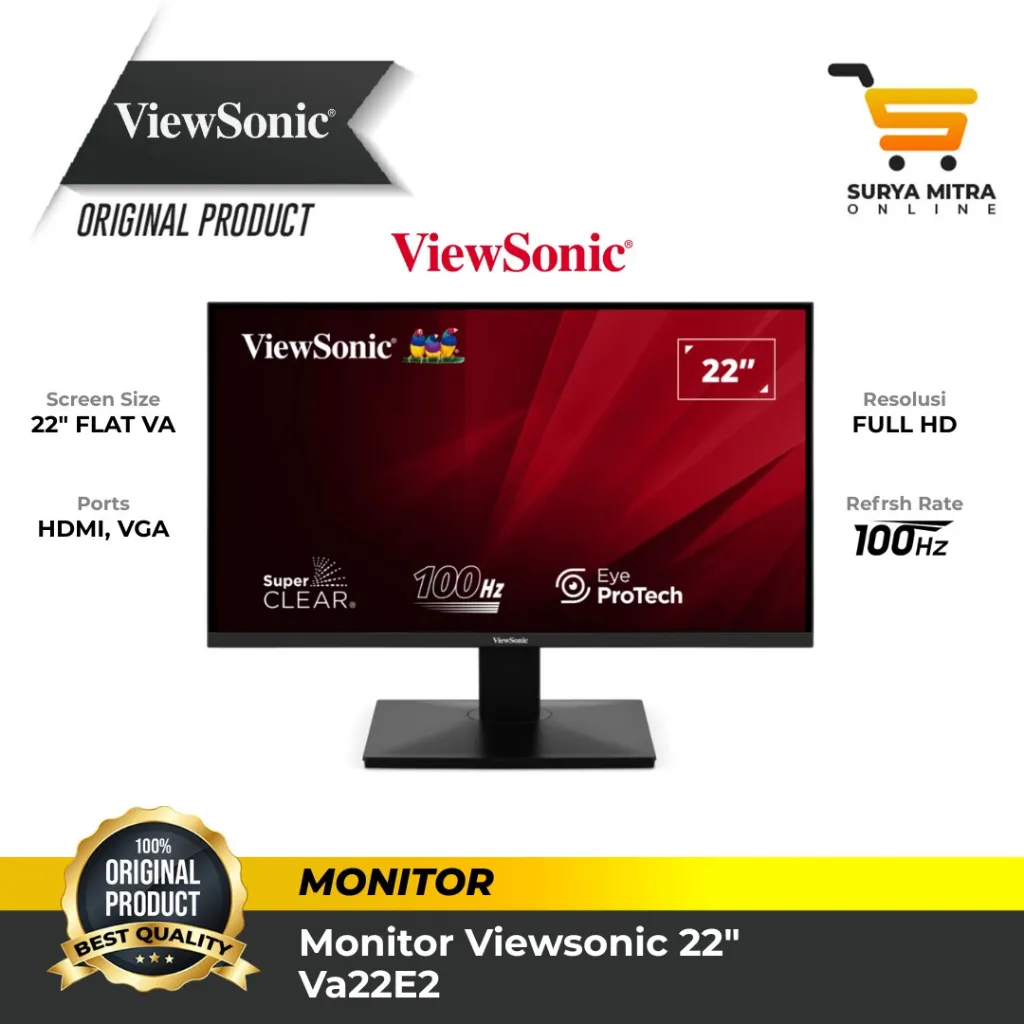 Monitor ViewSonic 22" VA22E2-H VA FHD 100Hz