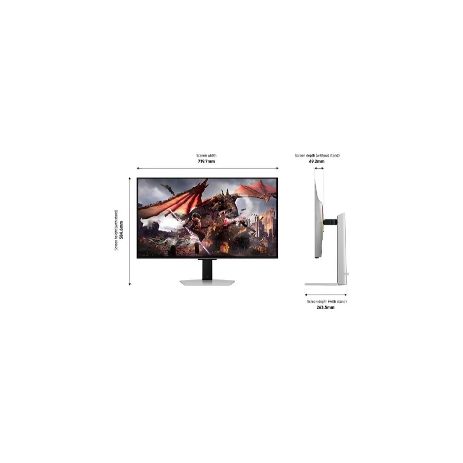 SAMSUNG ODYSSEY OLED G8 G80SD 32” 4K UHD 240Hz 0.03ms G-Sync PIVOT SPEAKER
