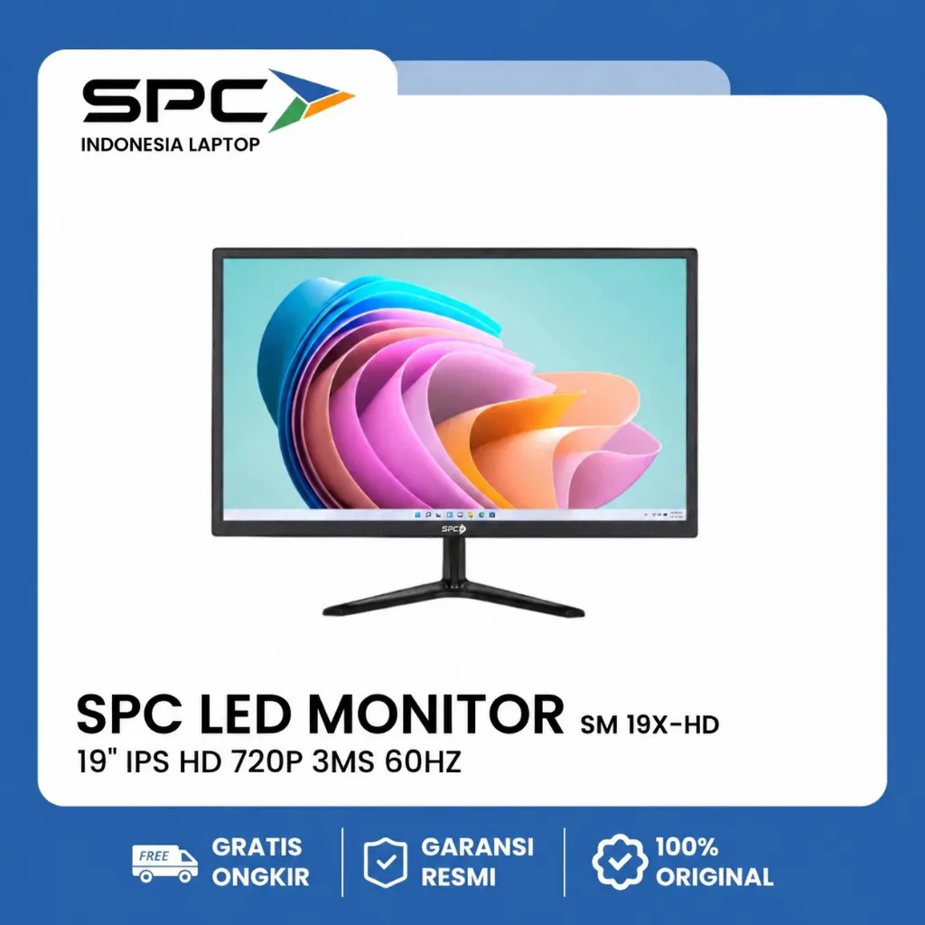 SPC LED MONITOR SM-19X HD 19" IPS HD 720P 3MS 60HZ