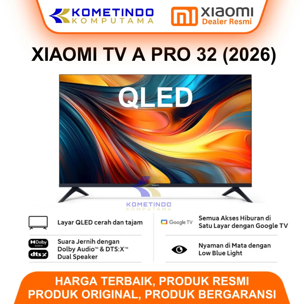 Xiaomi Mi GTV 32 A PRO 32" Smart HD MI GOOGLE TV - L32M8-A2ID / L32MB-APID - Garansi Resmi - LUAR KOTA WAJIB PAKING KAYU OR ASURANSI - BUKAN MONITOR
