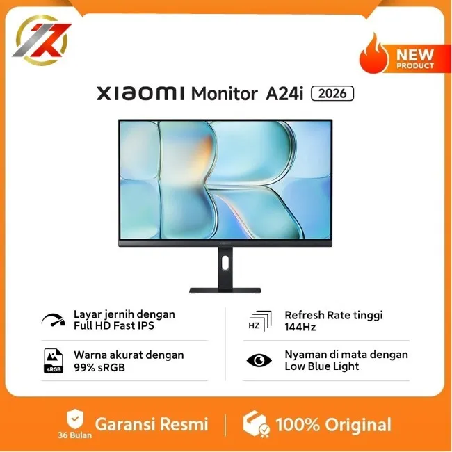 Monitor LED Xiaomi A24i 2026 24" IPS 1080p FHD 144Hz HDMI DP VESA