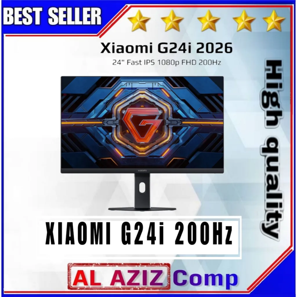 Xiaomi Gaming Monitor G24i 2026 Fast IPS FHD Resolution Faster Refresh Rate 200Hz 1ms GTG Response Time Free-Sync